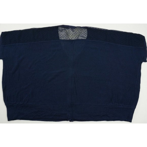 New Cashmere Company Women's 44/46 Blue Knit Cotton Silk V-Neck Cardigan Sweater - Picture 10 of 10